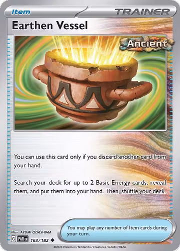 Earthen Vessel (163/182), Paradox Rift — Pokémon card price