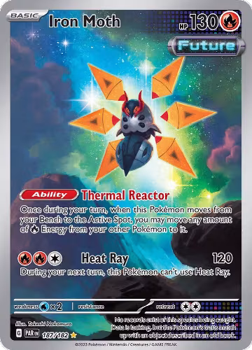 Iron Moth - 187/182 (187/182), Paradox Rift — Pokémon card price