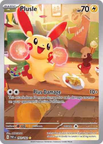 Plusle - 193/182 (193/182), Paradox Rift — Pokémon card price