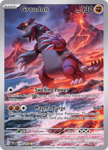 Groudon - 199/182 (199/182), Paradox Rift — Pokémon card price