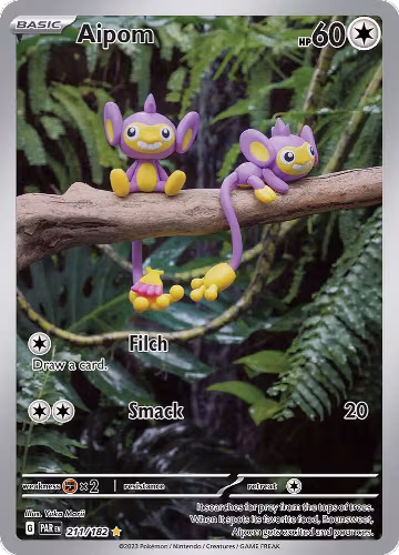 Aipom - 211/182 (211/182), Paradox Rift — Pokémon card price