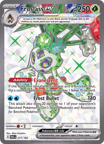 Froslass ex - 217/182 (217/182), Paradox Rift — Pokémon card price