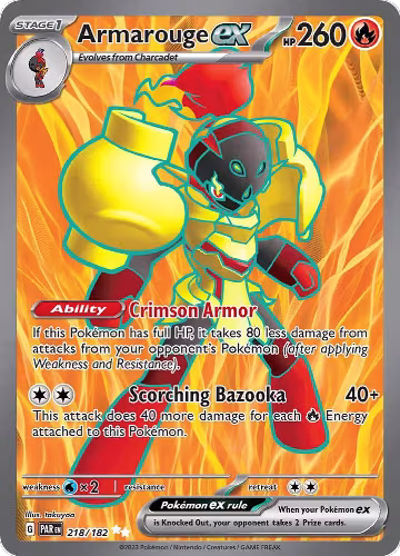 Armarouge ex - 218/182 (218/182), Paradox Rift — Pokémon card price