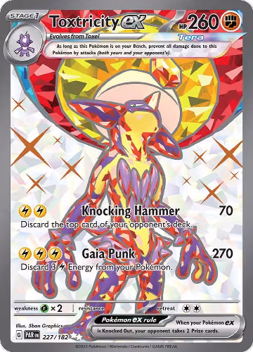Toxtricity ex - 227/182 (227/182), Paradox Rift — Pokémon card price