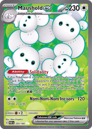 Maushold ex - 233/182 (233/182), Paradox Rift — Pokémon card price