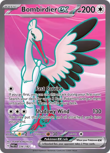 Bombirdier ex - 234/182 (234/182), Paradox Rift — Pokémon card price
