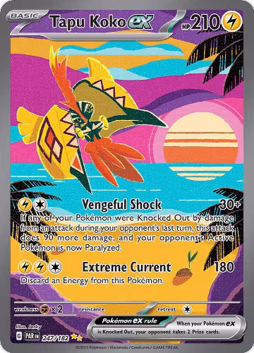 Tapu Koko ex - 247/182 (247/182), Paradox Rift — Pokémon card price