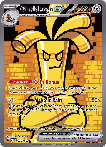 Gholdengo ex - 252/182 (252/182), Paradox Rift — Pokémon card price