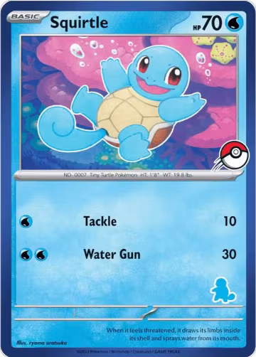Squirtle (Blue Border) — card price