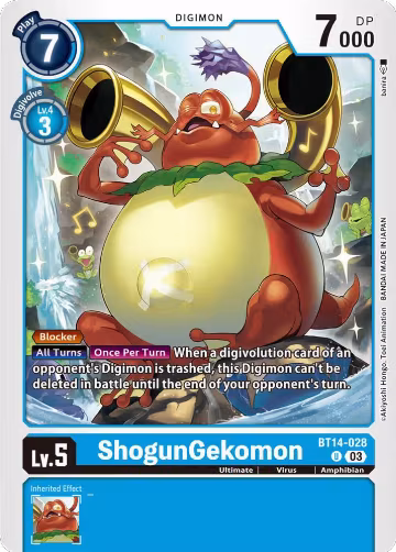 ShogunGekomon (BT14-028 U), Blast Ace — Digimon card price