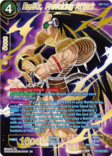 Raditz, Provoking Attack (SPR) (BT23-055), Perfect Combination — DB Super card price