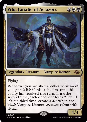 Vito, Fanatic of Aclazotz (243), The Lost Caverns of Ixalan — Magic card price