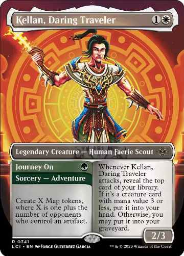 Kellan, Daring Traveler (Borderless) (341), The Lost Caverns of Ixalan — Magic card price