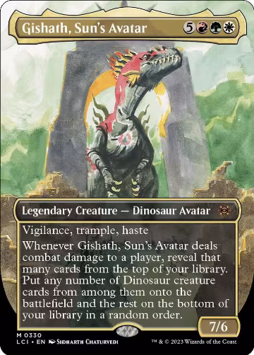 Gishath, Sun's Avatar (Borderless) (330), The Lost Caverns of Ixalan — Magic card price