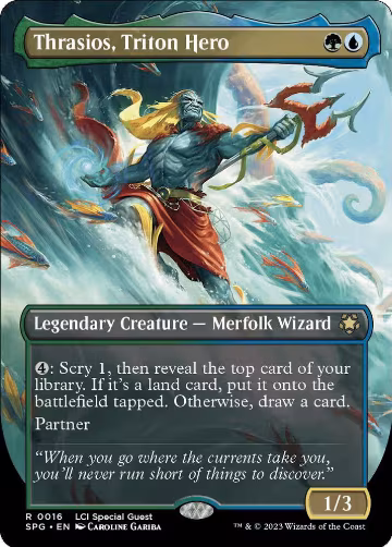 Thrasios, Triton Hero (Borderless) (16), Special Guests — Magic card price