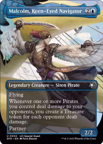 Malcolm, Keen-Eyed Navigator (Borderless) (2), Special Guests — Magic card price