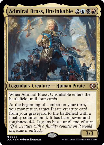 Admiral Brass, Unsinkable (1), Commander: The Lost Caverns of Ixalan — Magic card price