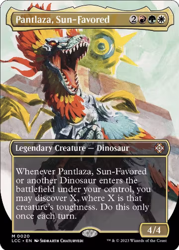 Pantlaza, Sun-Favored (Borderless) (20), Commander: The Lost Caverns of Ixalan — Magic card price