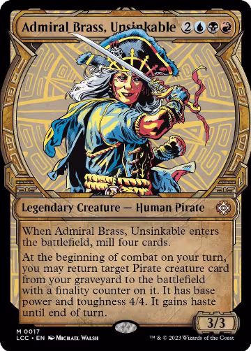 Admiral Brass, Unsinkable (Showcase) (17), Commander: The Lost Caverns of Ixalan — Magic card price