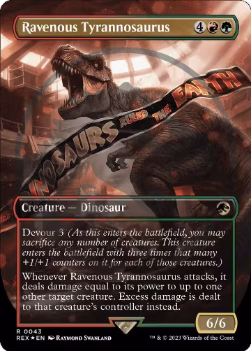 Ravenous Tyrannosaurus (Borderless) (Emblem) (43) — card price