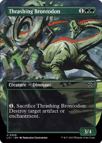Thrashing Brontodon (Borderless) (329), The Lost Caverns of Ixalan — Magic card price