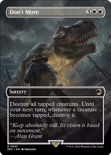 Don't Move (Borderless) (1), Universes Beyond: Jurassic World Collection — Magic card price
