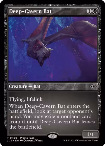 Deep-Cavern Bat (406), Promo Pack: The Lost Caverns of Ixalan — Magic card price