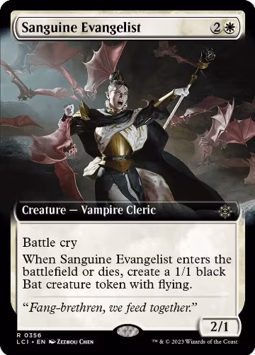 Sanguine Evangelist (Extended Art) (356), The Lost Caverns of Ixalan — Magic card price