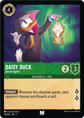 Daisy Duck - Secret Agent (76/204), Rise of the Floodborn — Lorcana card price