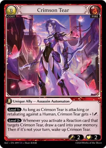 Crimson Tear (099), Alchemical Revolution — Grand Archive card price