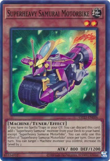 Superheavy Samurai Motorbike (OP23-EN006), OTS Tournament Pack 23 — Yu-Gi-Oh! card price