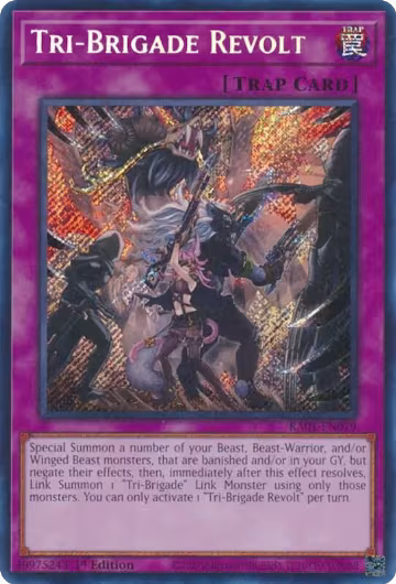 Tri-Brigade Revolt (Secret Rare) (RA01-EN079), 25th Anniversary Rarity Collection — Yu-Gi-Oh! card price