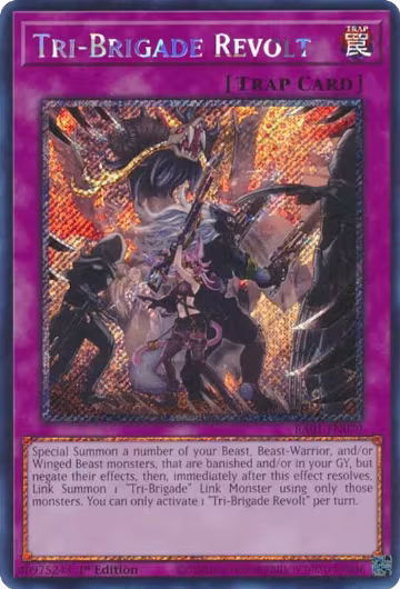 Tri-Brigade Revolt (Platinum Secret Rare) (RA01-EN079), 25th Anniversary Rarity Collection — Yu-Gi-Oh! card price
