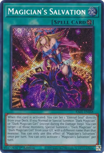 Magician's Salvation (Secret Rare) (RA01-EN068), 25th Anniversary Rarity Collection — Yu-Gi-Oh! card price