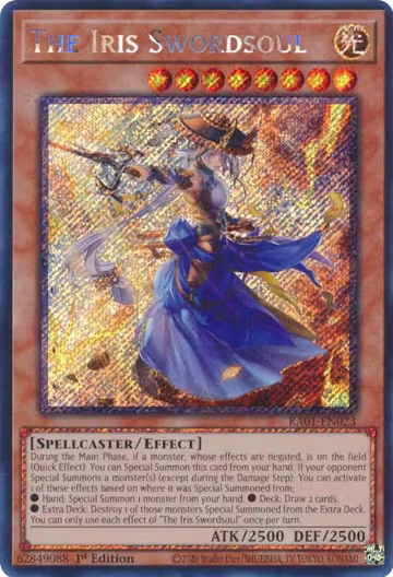 The Iris Swordsoul (Platinum Secret Rare) (RA01-EN023), 25th Anniversary Rarity Collection — Yu-Gi-Oh! card price