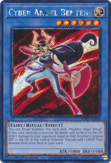 Cyber Angel Benten (Platinum Secret Rare) (RA01-EN024), 25th Anniversary Rarity Collection — Yu-Gi-Oh! card price