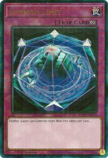 Summon Limit (PUR) (RA01-EN070), 25th Anniversary Rarity Collection — Yu-Gi-Oh! card price