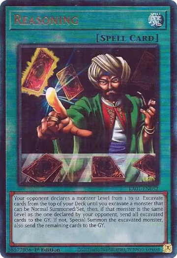 Reasoning (PUR) (RA01-EN052), 25th Anniversary Rarity Collection — Yu-Gi-Oh! card price