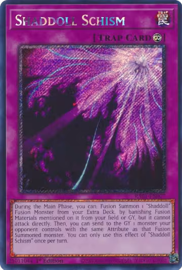 Shaddoll Schism (Platinum Secret Rare) (RA01-EN077), 25th Anniversary Rarity Collection — Yu-Gi-Oh! card price