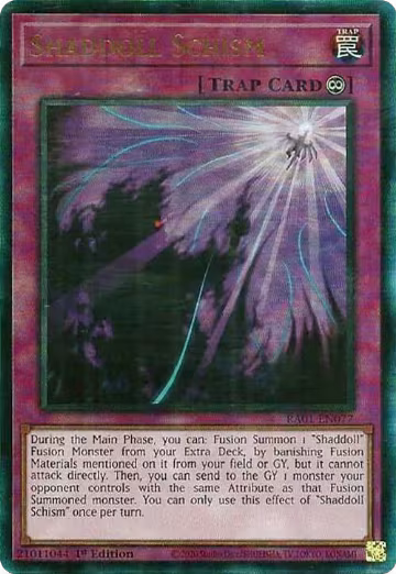 Shaddoll Schism (PUR) (RA01-EN077), 25th Anniversary Rarity Collection — Yu-Gi-Oh! card price