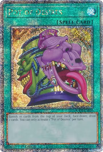 Pot of Desires (Quarter Century Secret Rare) (RA01-EN056), 25th Anniversary Rarity Collection — Yu-Gi-Oh! card price