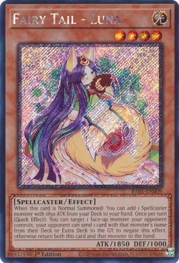 Fairy Tail - Luna (Platinum Secret Rare) (RA01-EN009), 25th Anniversary Rarity Collection — Yu-Gi-Oh! card price