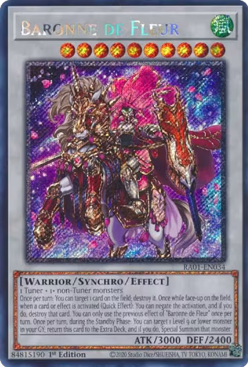 Baronne de Fleur (Platinum Secret Rare) (RA01-EN034), 25th Anniversary Rarity Collection — Yu-Gi-Oh! card price