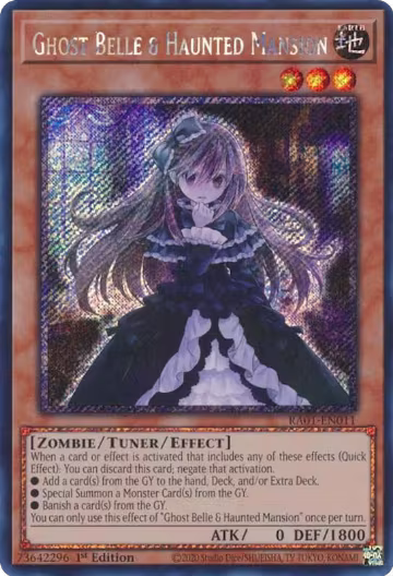 Ghost Belle & Haunted Mansion (Platinum Secret Rare) (RA01-EN011), 25th Anniversary Rarity Collection — Yu-Gi-Oh! card price