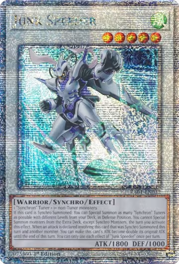 Junk Speeder (Quarter Century Secret Rare) (RA01-EN032), 25th Anniversary Rarity Collection — Yu-Gi-Oh! card price
