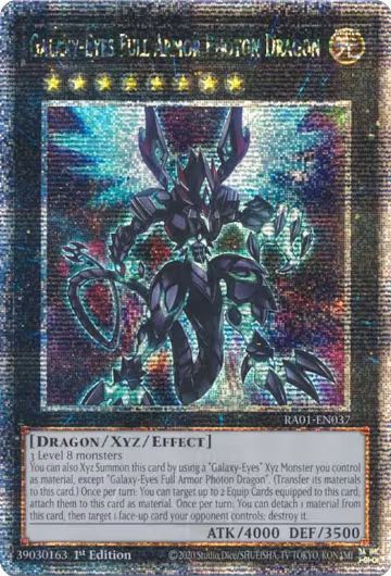 Galaxy-Eyes Full Armor Photon Dragon (Quarter Century Secret Rare) (RA01-EN037), 25th Anniversary Rarity Collection — Yu-Gi-Oh! card price