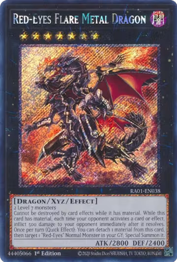 Red-Eyes Flare Metal Dragon (Platinum Secret Rare) (RA01-EN038), 25th Anniversary Rarity Collection — Yu-Gi-Oh! card price
