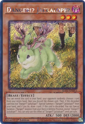 Danger!? Jackalope? (Platinum Secret Rare) (RA01-EN013), 25th Anniversary Rarity Collection — Yu-Gi-Oh! card price