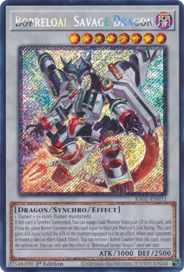 Borreload Savage Dragon (Platinum Secret Rare) (RA01-EN033), 25th Anniversary Rarity Collection — Yu-Gi-Oh! card price