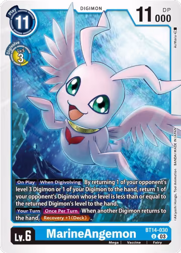 MarineAngemon (BT14-030 U), Blast Ace — Digimon card price